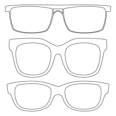 free printable sunglasses template.